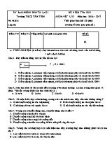Đề kiểm tra học kì I Vật lí lớp 8 - Đề số 2 - Năm học 2016-2017 - Trường THCS Tân Tiến